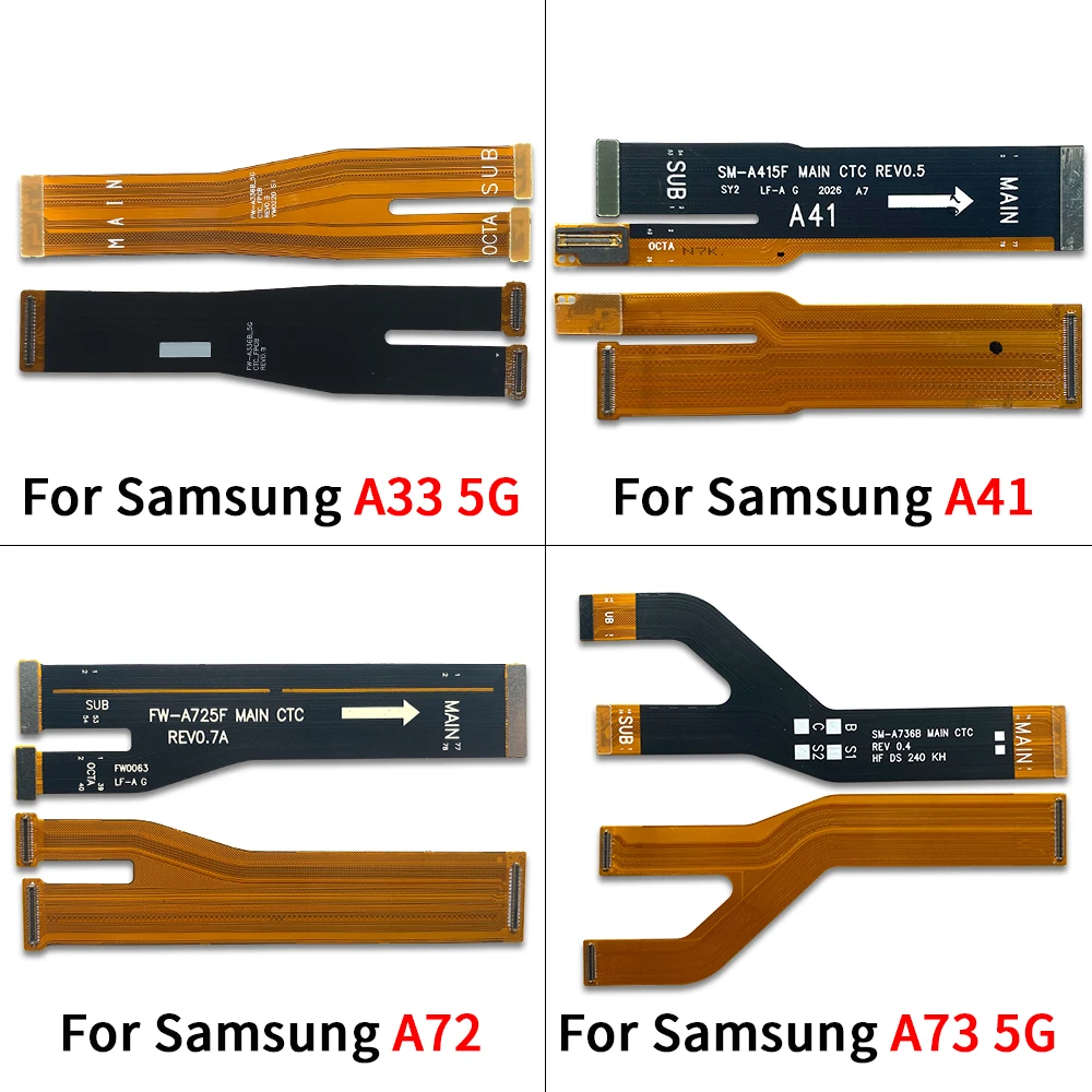 10Pcs Good For Samsung A21S A22 4G A33 A34 A41 A42 A52 A53 A54 A72 A73 A55 A15 A255G Main Board Motherboard Connector Board Flex