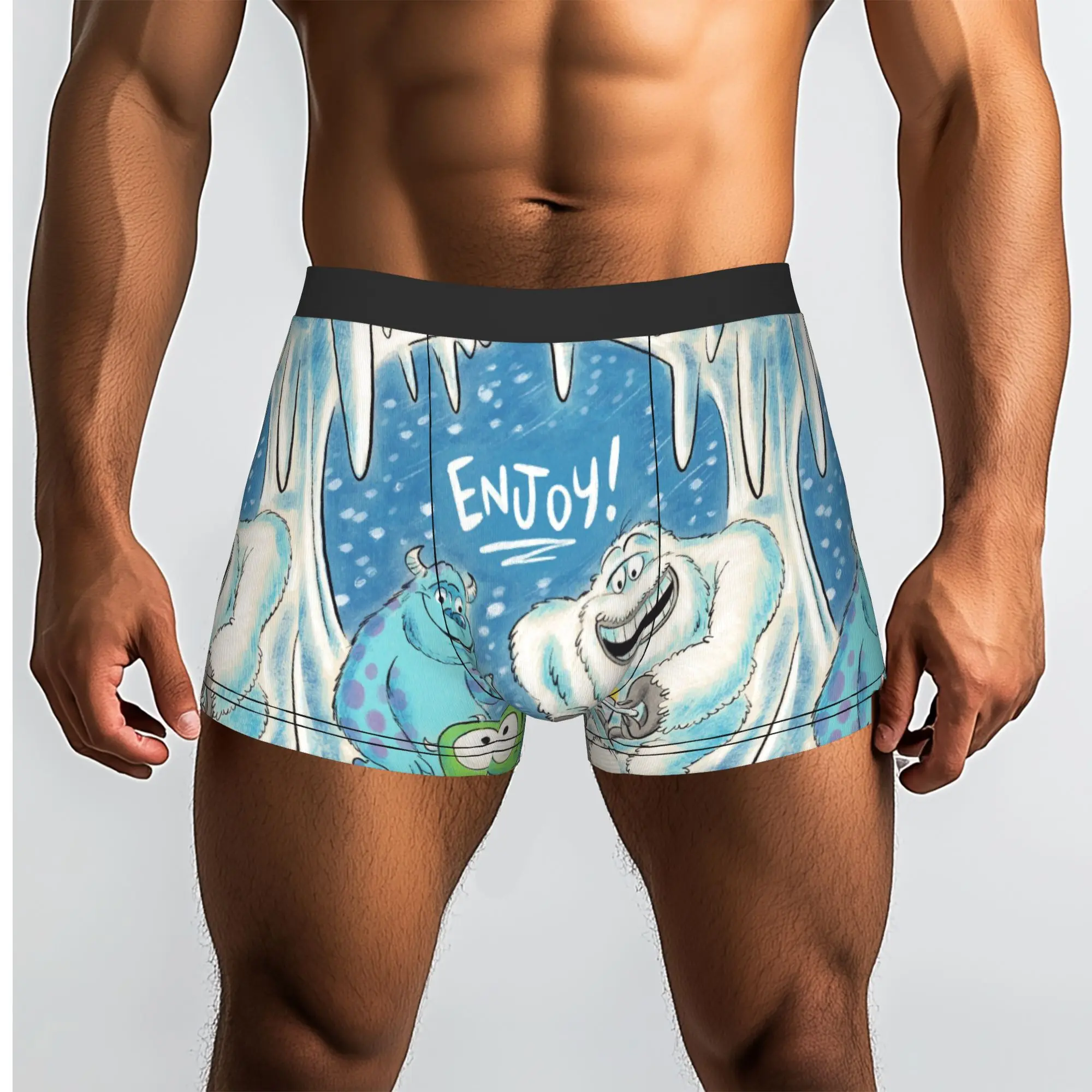 Custom Novelty M-Monsters Anime University Boxers Shorts Panties Male Underpants Breathable  Briefs Underwear
