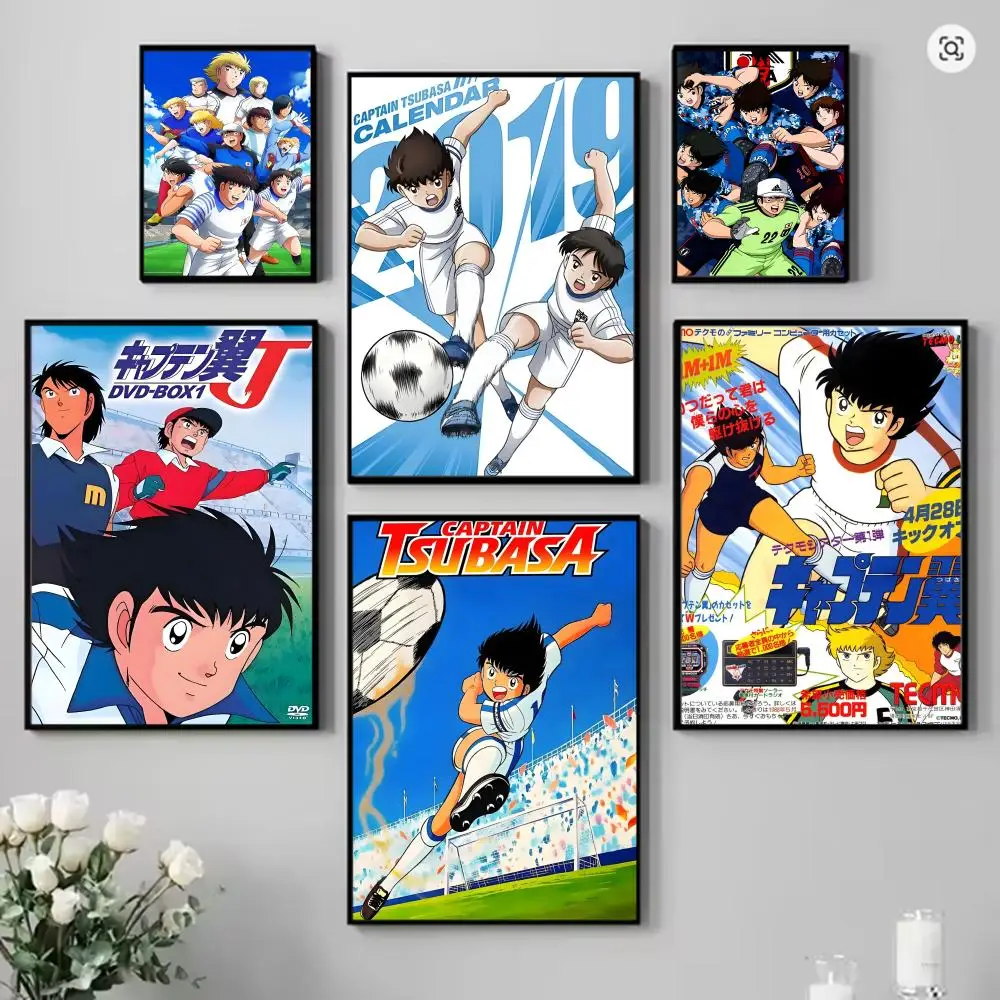 Classic Cartoon T-Tsubasa Captain Poster HD Art Mural Wallart Waterproof Vintage Print Decor for Home Decoration DIY Durable