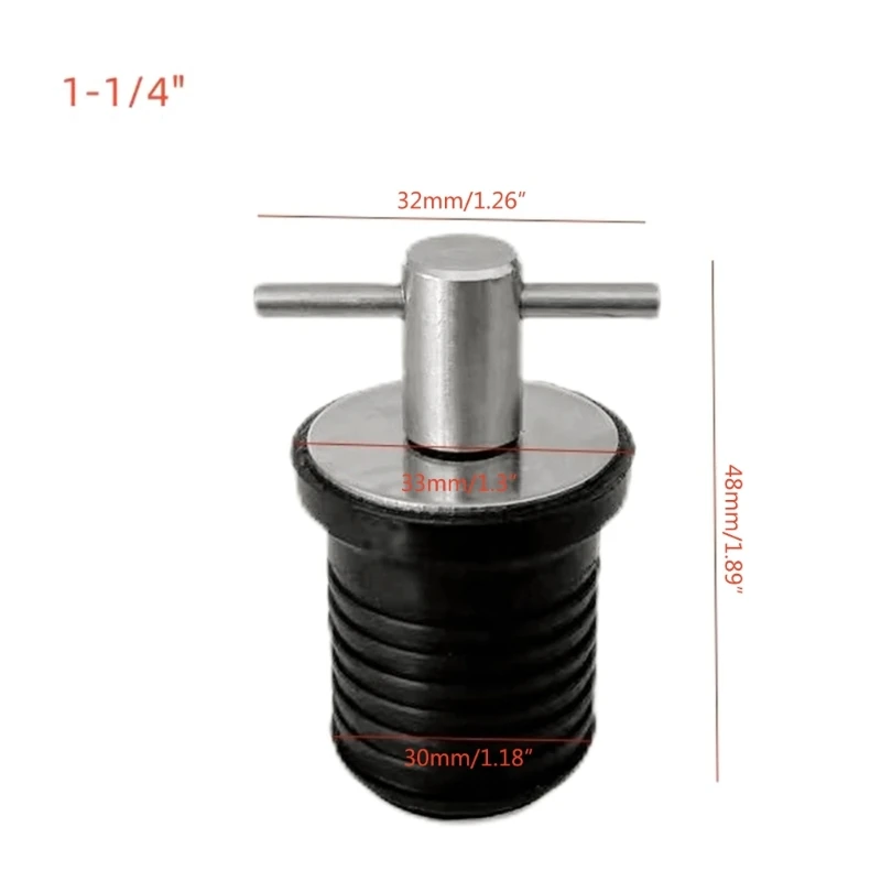 Barcos marinhos Garboard DrainTwist Plug Drainer Stopper Thread Bung para 23/30mm
