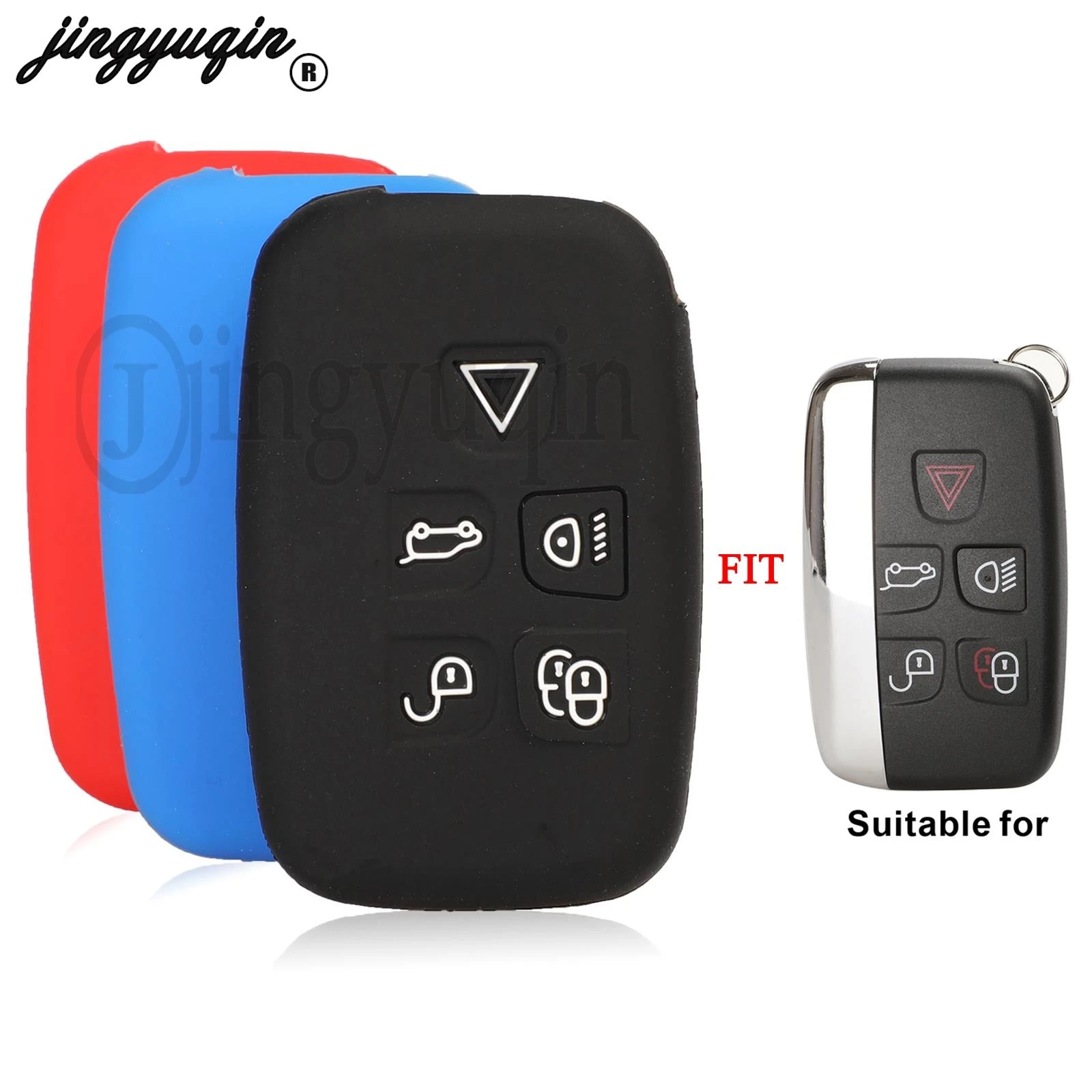 

Умный силиконовый чехол jingyuqin для Land Rover Range Rover Sport Vogue Evoque Discovery 4 Fob 5 кнопок