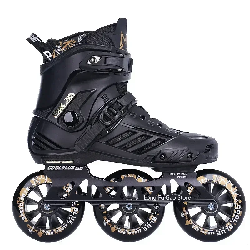 Professional Racing Rollerblades with Large 3 Wheels, Unisex Skates for Adults and Children