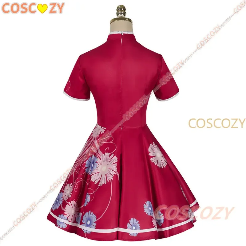 Anime cosplay kostüm ruby cheong sam traditionelle frauen rotes kleid anime ashi no ko ruby hoshino cosplay schöne party cos cosplay