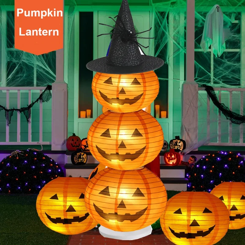 Home Decor Scrap - Lampiony dyniowe na Halloween, papierowe lampiony
