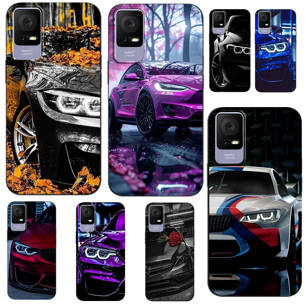 Case For TCL 405 406 408 Case Back Phone Cover Protective Soft Silicone Black Tpu Luxury cars cool