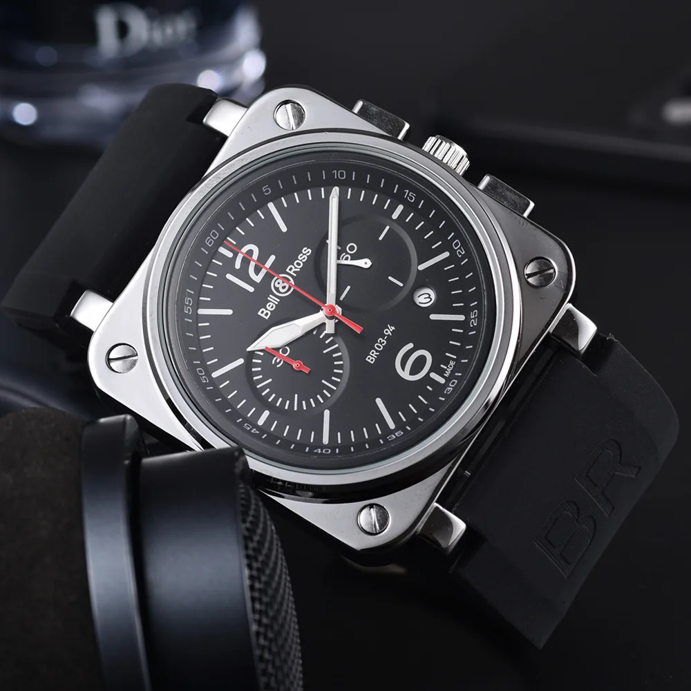 2026 New Fashion Top Quality Original Brand Watches For Mens High Quality Square Quartz WristWatch Automatic Date AAA Male Clock image 3