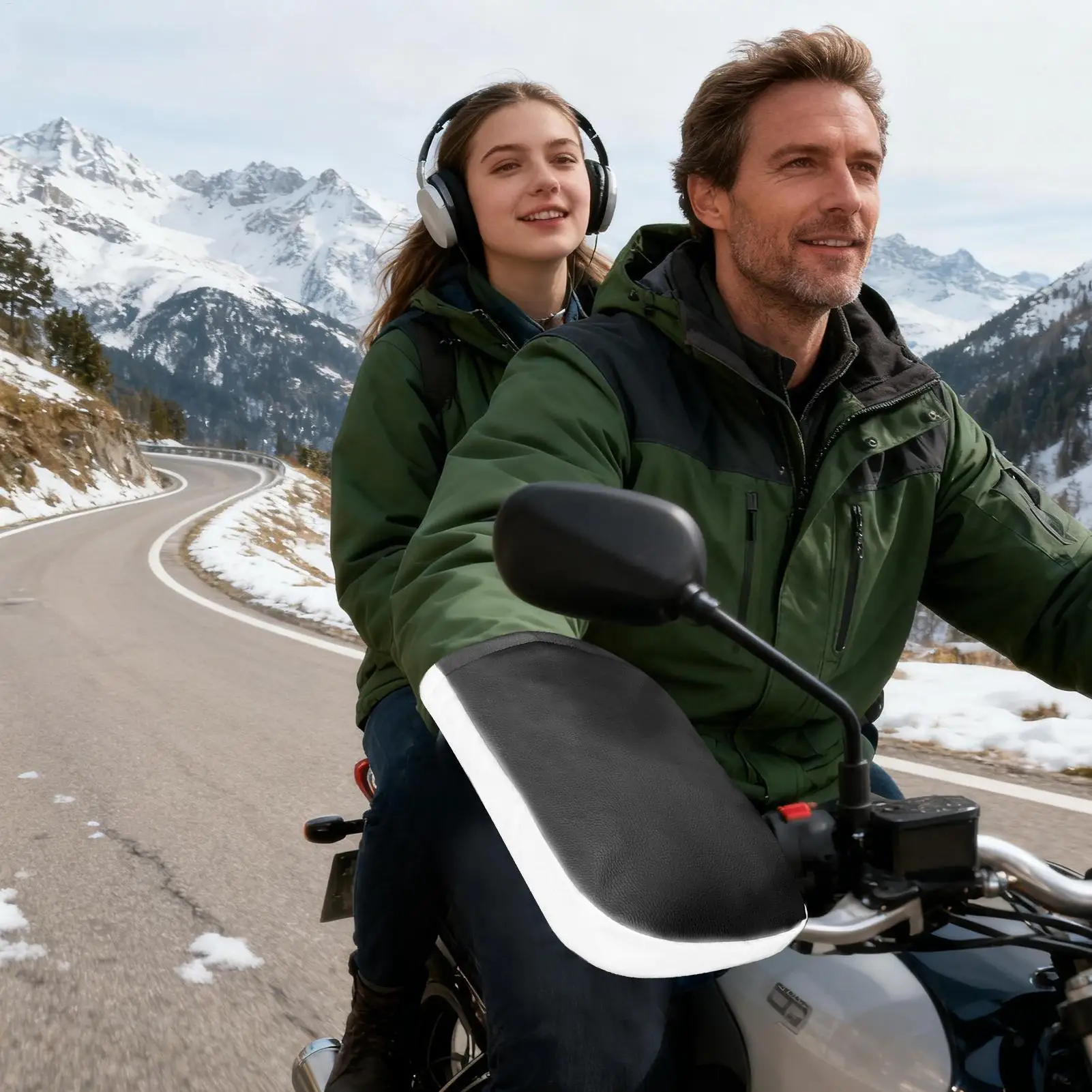 Motorcycle Handlebar Muffs Winter Motorbike Riding Mittens Motorbike Warm Handlebar Mittens For Scooter Snowmobile Tricycles
