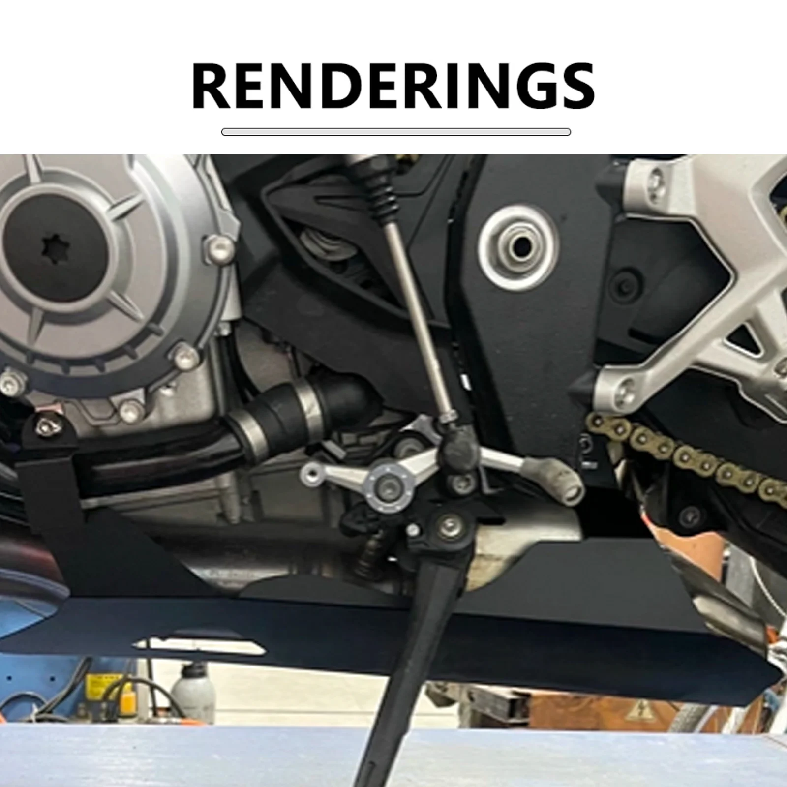 For BMW S1000R S1000RR 2019-2025 Motorcycle Exhaust Pipe Guard, Skid Plate, Underbody Protection, Exhaust System Protection Kit