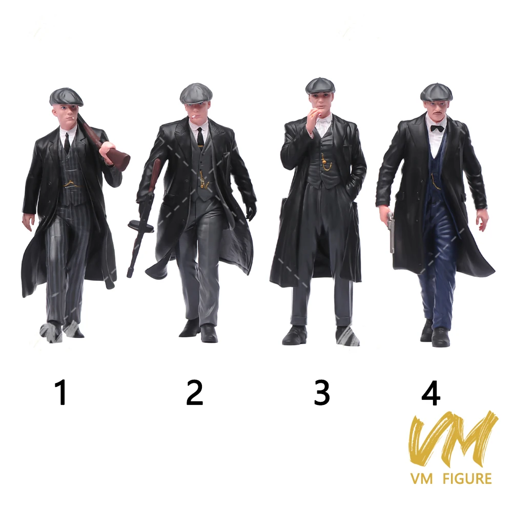 Miniature 1/18 1/24 1/43 1/64 1/87 Gangster Man Wearing Duckbill Hat Holding Gun Painted Figure Model Toys Mini Scene Props
