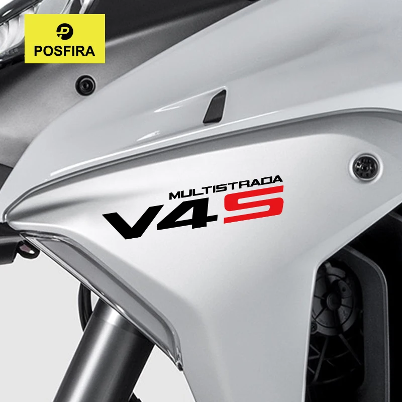 POSFIRA Motorcycle Fairing Stickers Vinyl Decals for Ducati Multistrada V4S V4 S 2025 2024 2023 2022 2021 Motorbike Accessories