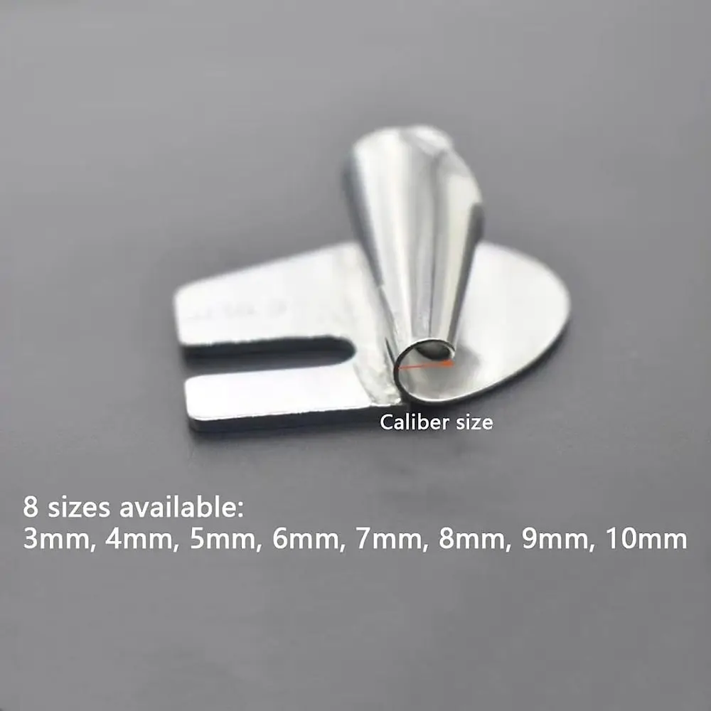 3mm-10mm Sewing Rolled Hemmer Foot Durable Stainless Steel Sewing Machine Presser Foot Hemming Puller DIY Sewing Accessories