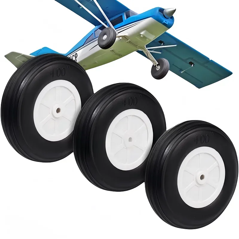 2 Stücke PU Gummi Rad Durchmesser 2,25/2,5/2,75/3,0/3,5/4/4,5/5 Zoll RC Flugzeug Modell Starrflügel Reifen Rad Fahrwerk Erweitern – Detail 1