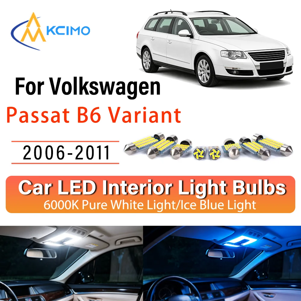 

LED Interior Light Bulb Set For Volkswagen Passat B6 Variant 2006-2011 Easy Install Bright Dome Map Door Courtesy Brights