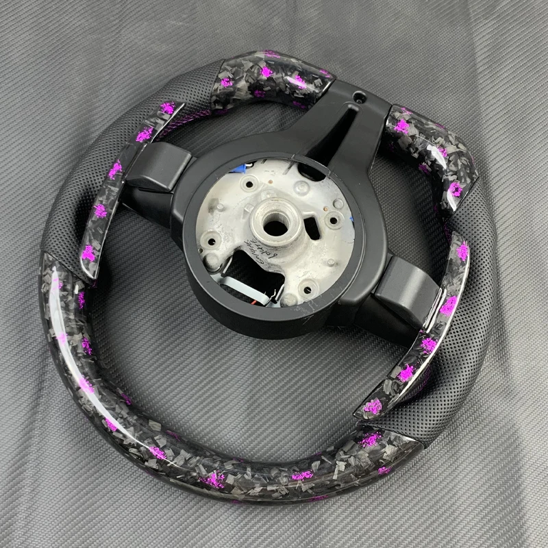 Customized suitable for BMW X3 X4 X5 M2 M3 M4 M5 M8 F30 F32 F10 F20 F07 F01 E46 E60 purple forged carbon fiber steering wheel