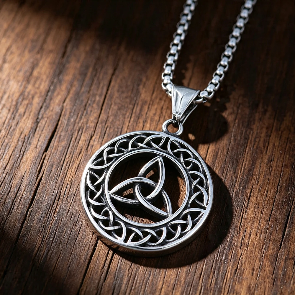 Stainless Steel David Star Hexagram Pendant Necklacae Men Women Vintage Punk Biker Jewish Lucky Amulet Jewelry Gift Dropshipping
