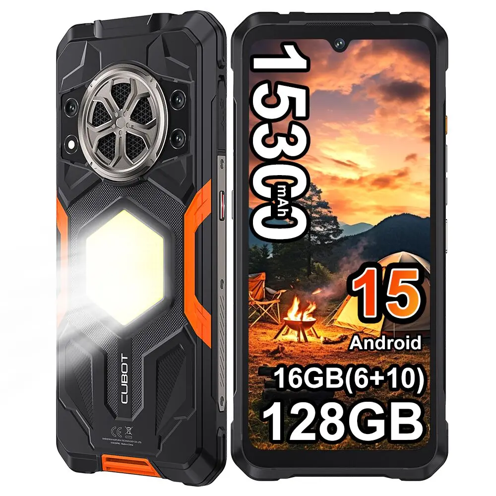 CUBOT KingKong Power 5 robuuste smartphone G100 Android 15,15300 mAh 6,88 "120 Hz, 16 GB RAM (6 + 10), 128 GB ROM, 64 MP campinglichttelefoon