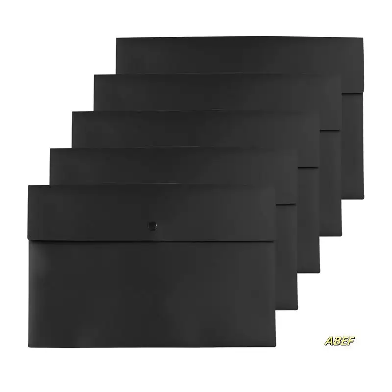 5-папка с карманом в граммах, пластиковый конверт, плоский органайзер для файлов и писем с застежкой-кнопкой, размер буквы А4