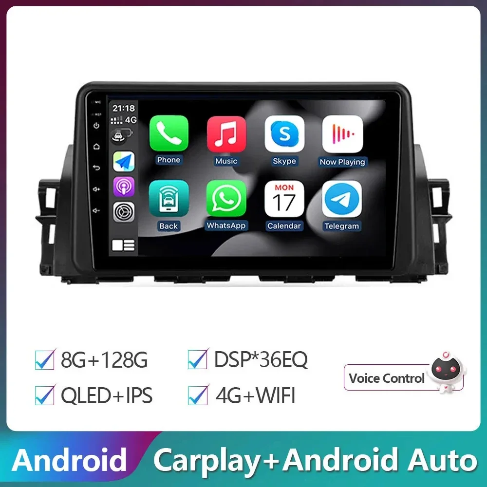 

4GB+64GB For Renault Kiger 2021 Car Radio Multimedia Video Player Navigation GPS Android 13 No 2din 2din Carplay DVD DSP WIFI