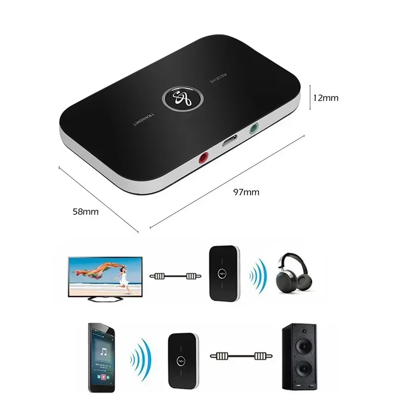 

Bluetooth-Compatible 5.0 Audio Transmitter Receiver 3.5mm RCA AUX Jack Stereo Music Wireless Adapter Dongle For PC TV Headphone