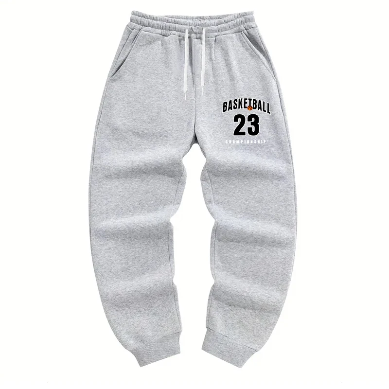 

23 Basketball Logo Print Youth Men Sport Trousers Men Elastic Waist Sport Jogger Pant Men Sweatpants