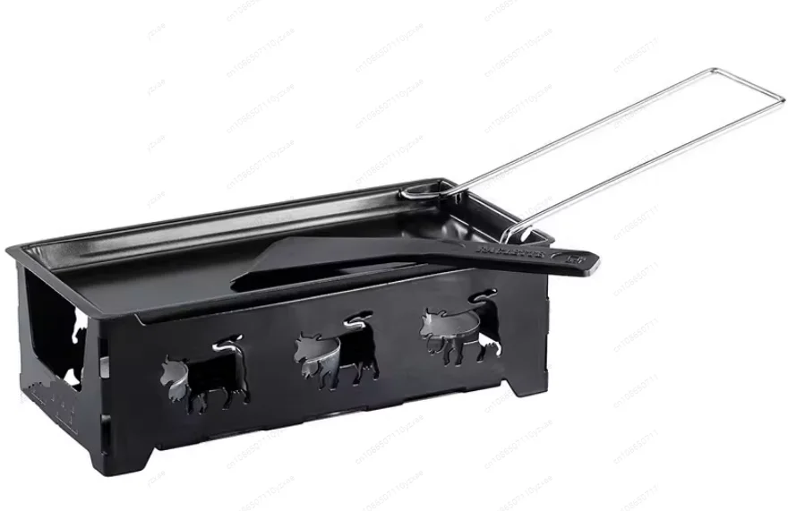 

Raclette & Nacho Cheese Melter Pan - Premium Stoneware/Cast Iron Non-Stick Grill Plate for Oven, BBQ and Electric Hot Plate