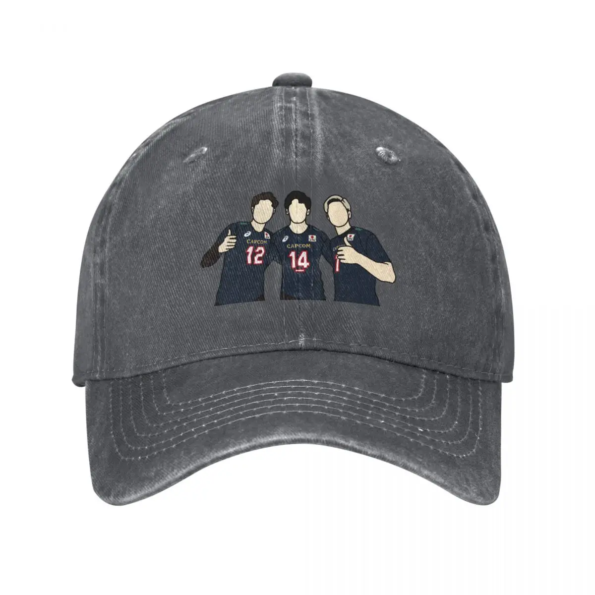 Japan Volleyball - Ishikawa, Nishida & Takahashi Baseball Cap derby hat Sun Cap Hat Beach Mens Tennis Women's