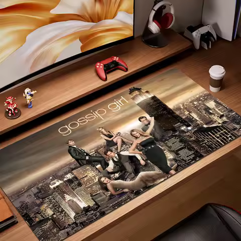 GOSSIP-GIRL-XOXO-Quote Mousepad Custom Skin Cartoon Anime Gaming Mouse Pad Keyboard Mouse Mats Desk Mat Accessories edroom