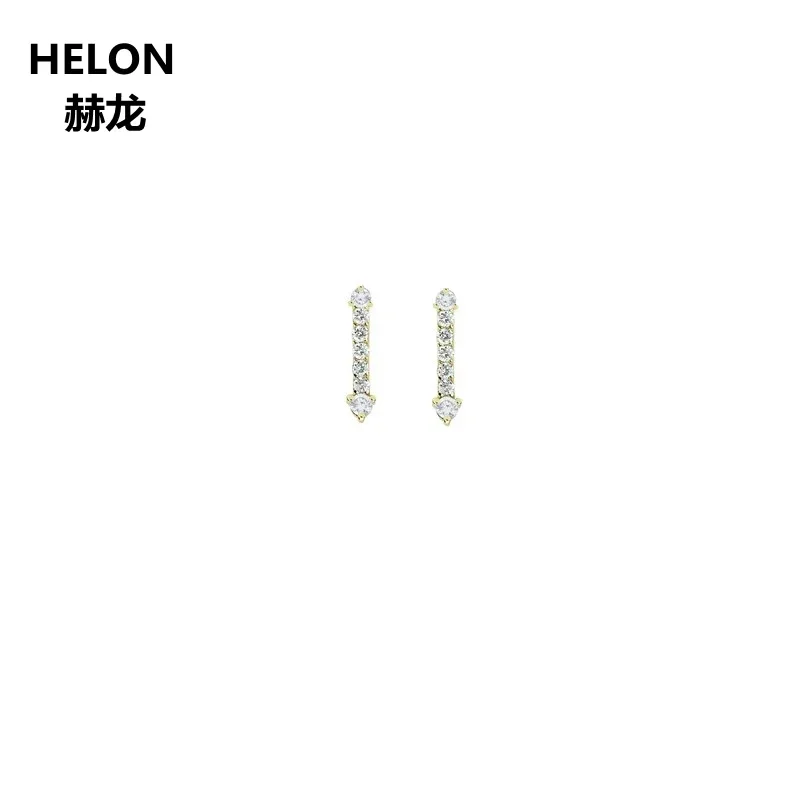 0.16ct SI/H Natural Diamonds Stud Earrings Solid 14k Yellow Gold Engagement Wedding Women Earrings Valentine Jewelry Gift