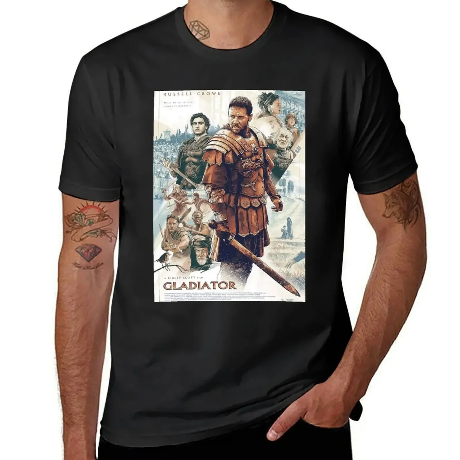 Gladiator Movie T-Shirt plus sizes vintage graphic tee graphic t shirt vintage men clothing