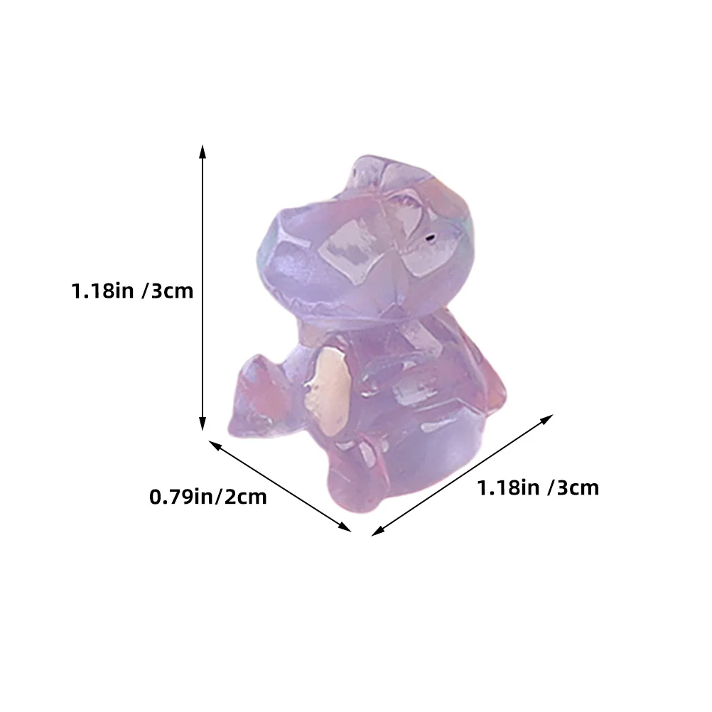12 Uds. Mini dinosaurio luminoso que brilla en la oscuridad, decoraciones de resina para el hogar, jardín, Mini decoraciones luminosas de escena de dinosaurio