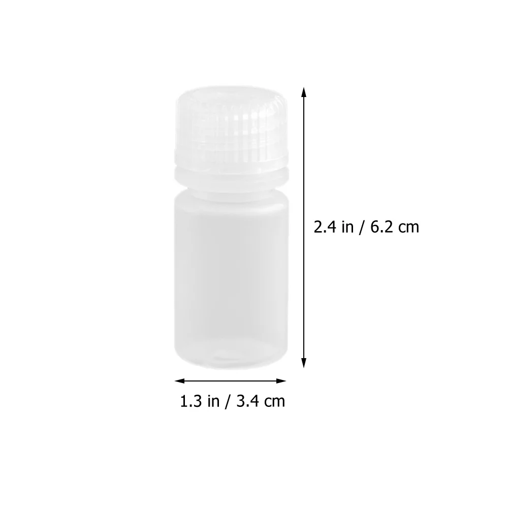 

10Pcs Plastic Wide Mouth Bottles 30Ml Reagent Vials with Caps Lab Grade Sample Storage Bottles Resealable Liquid Solid