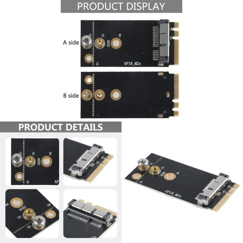 BCM94360CS2 BCM943224PCIEBT2 A/E for Key NGFF for M.2 Adapter Card Module 12+6 P