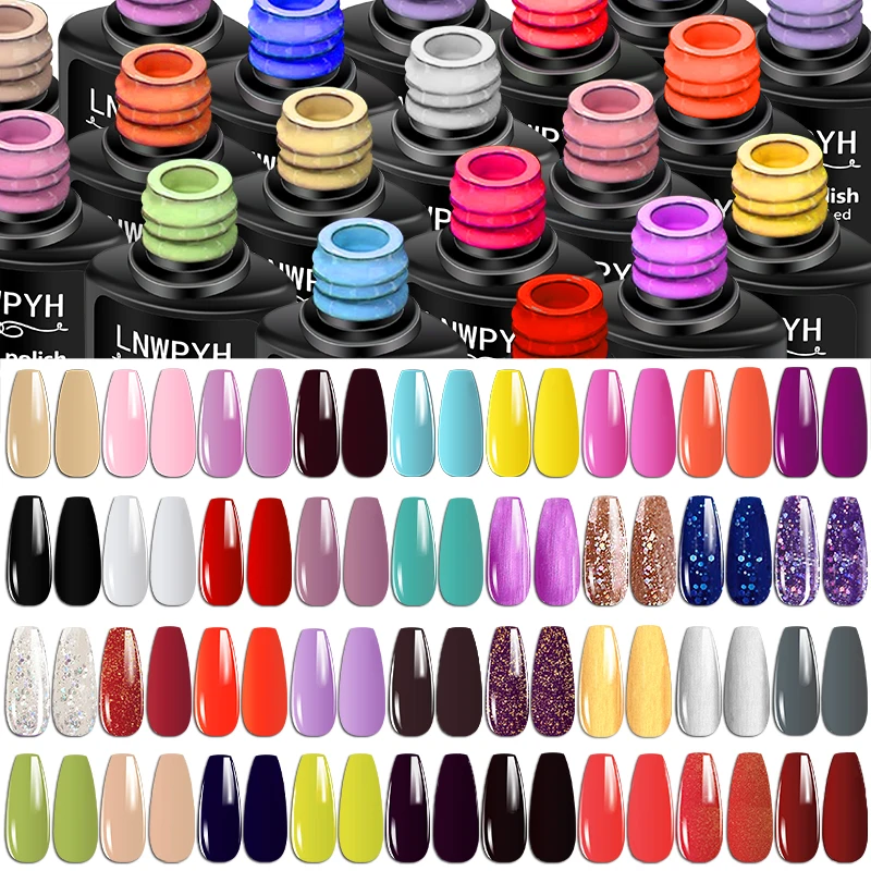 Nagelgellak 36-kleuren gelnagellak Semi-permanente gel Vernis Base Top Coat Nail Art-manicure Losweken LED UV-gelvernissen