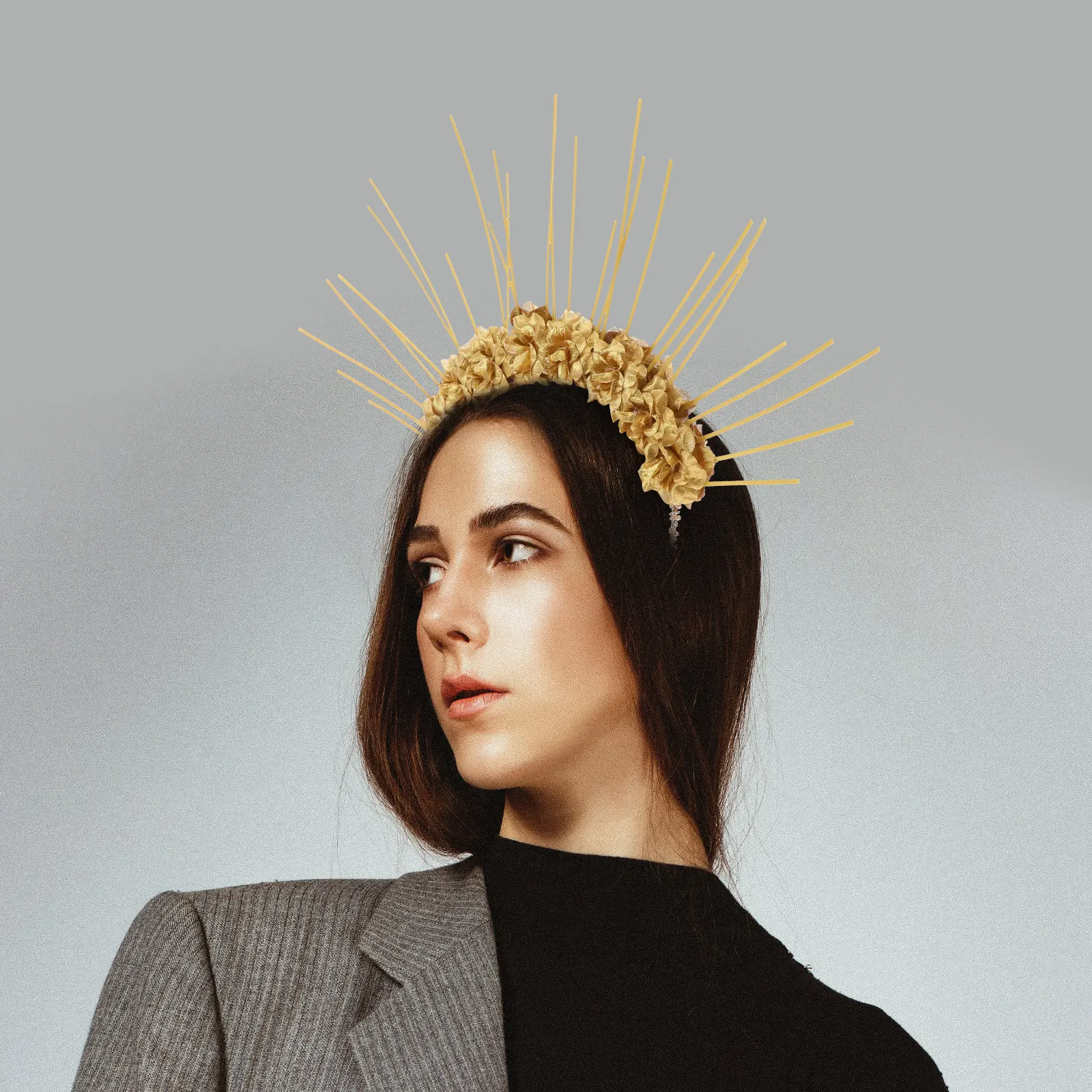 

1 шт. повязка на голову с цветами, стильная повязка для волос в стиле Лолита, женский головной убор, подходит для макияжа, умывания, ежедневного использования, особых случаев