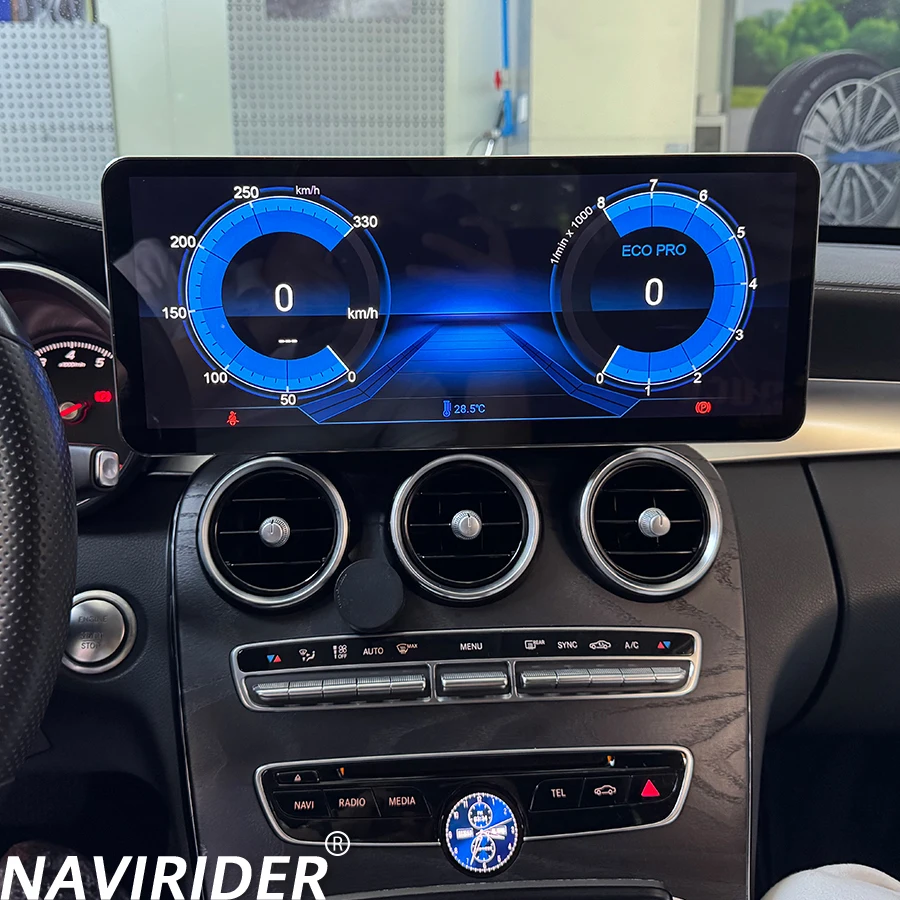 14.6" For Mercedes Benz C Class Car Radio 3200x1200 Qled Screen Android GLC 2016-2019 Car Multimedia Player Screen GPS Carplay