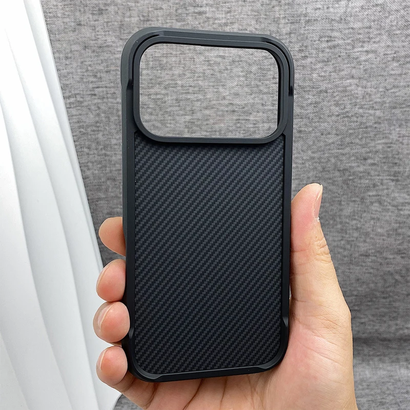 Magnetische Carbonfaser-Textur für MagSafe Bumper-Hülle für iPhone 17 18 Pro Max 16 16Pro 15 Pro Mattierte Kabellose Ladehülle – Detail 11
