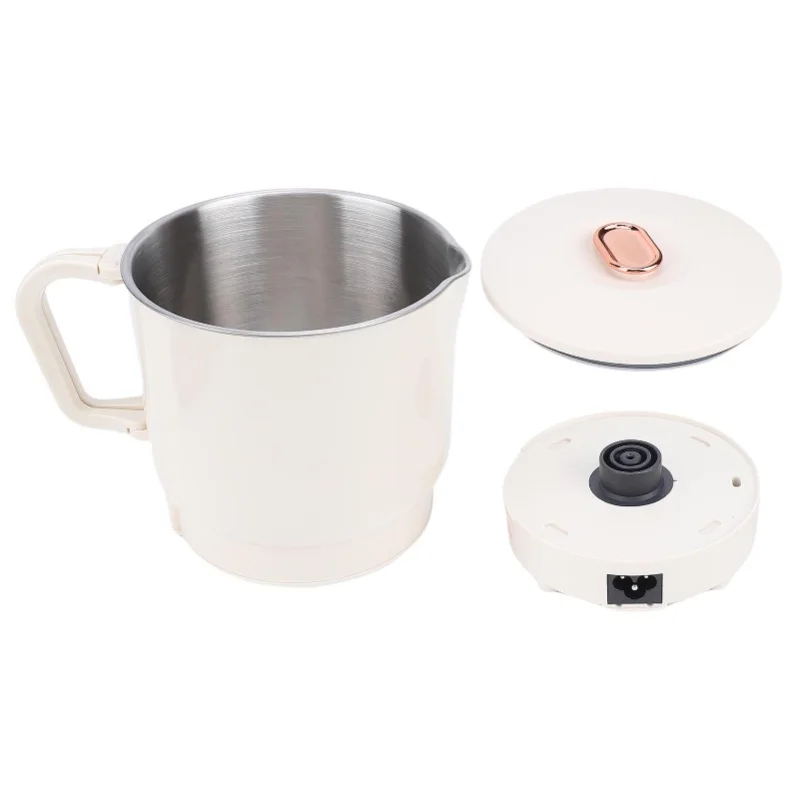 110V Electric Kettle 800ml 316 Stainless Steel Double Wall Foldable Small Hot Water Boiler For Outdoor Travel 600W