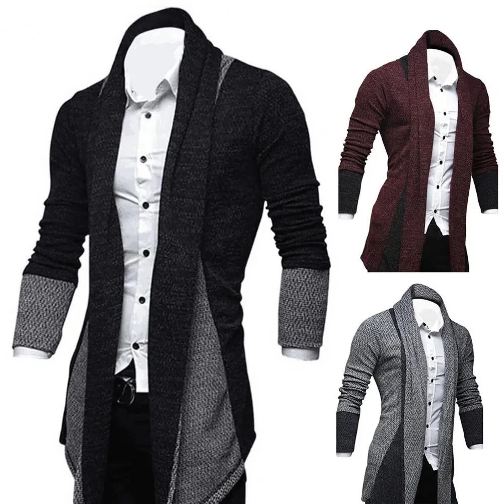 Cardigan Chic et Confortable, Coupe Slim, Mi-long, Chaud