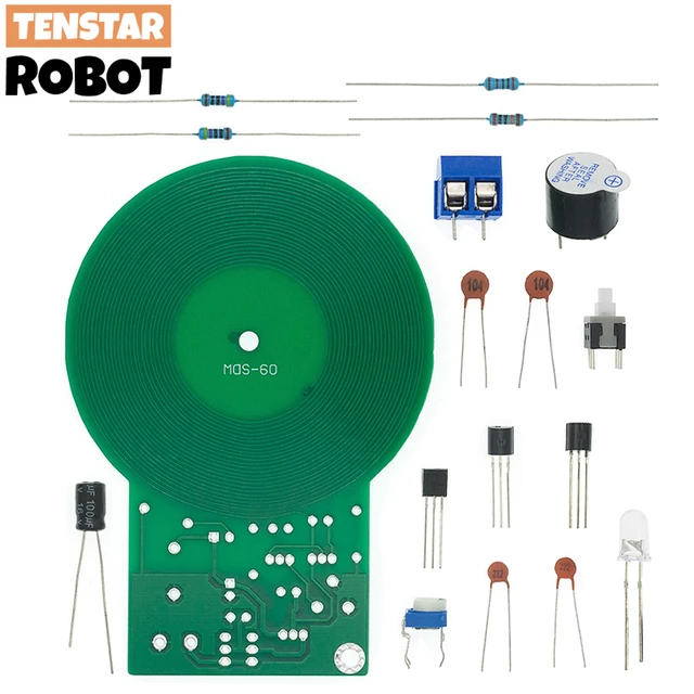 JS-60 DIY zestaw wykrywacza metali DIY zestaw elektroniczny DC 3 V-5 V 60mm bezdotykowy moduł płytki czujnika część metalowa