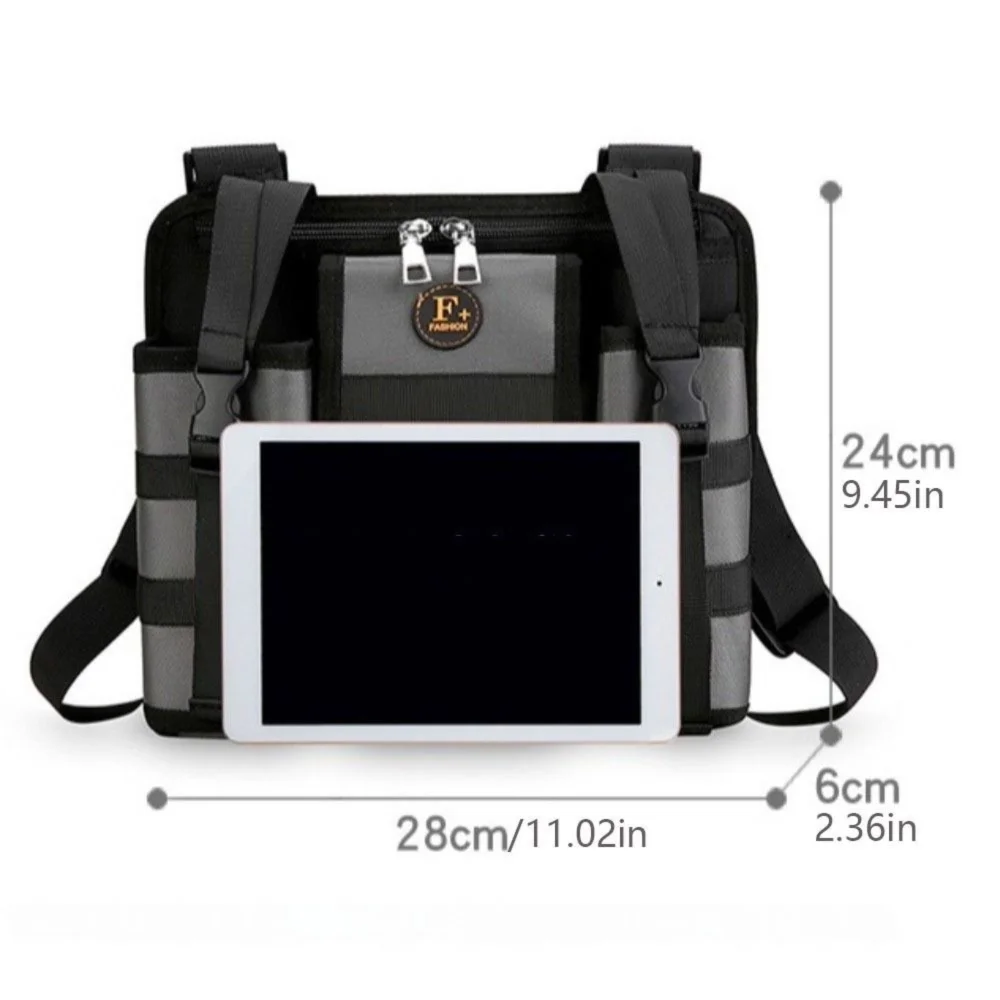 Large Capacity Travel Sling Bag Multifunctional Oxford Crossbody Bags Multi Pockets Men's Shoulder Bag