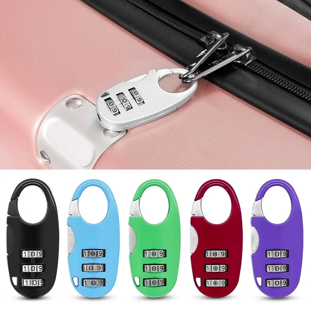 Zinc alloy 3 Digit Password Lock Combination Lock Security Tool Backpack Zipper Lock Code Lock Dormitory Cabinet Lock Travel