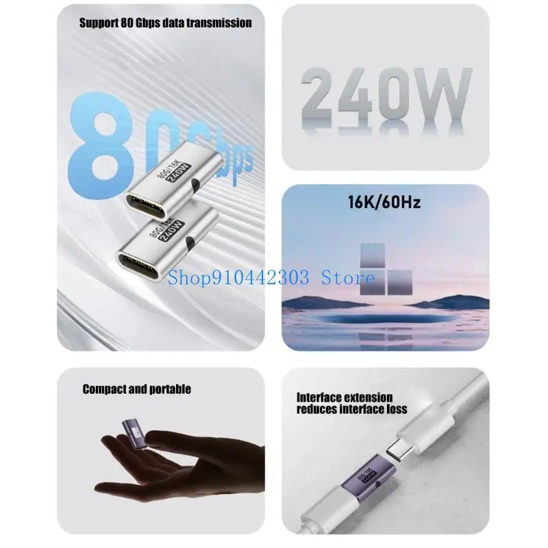 

L4MD Universal USB4.0 Adapter Compatible for Multiple Devices 80Gbps Speed 240W Power 8K Video for Versatilitys Applications