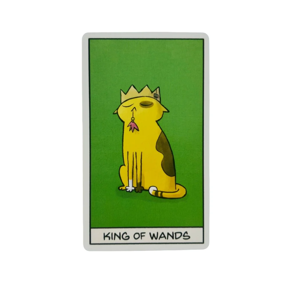Cat Mancy Kitten Tarot Deck 78 Cards English Version Divination for Family Party Perfect Board Game for Cat Lovers (10.3*6cm)