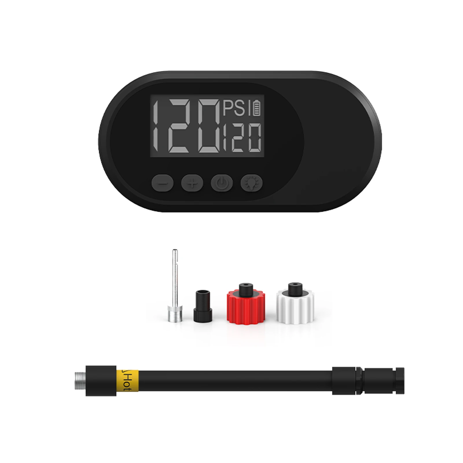 미니 타이어 팽창기 휴대용 LED 비상 조명 HD 디지털 디스플레이 자동 차단 전자 자전거 도로 자전거용 4단계 간편한 팽창