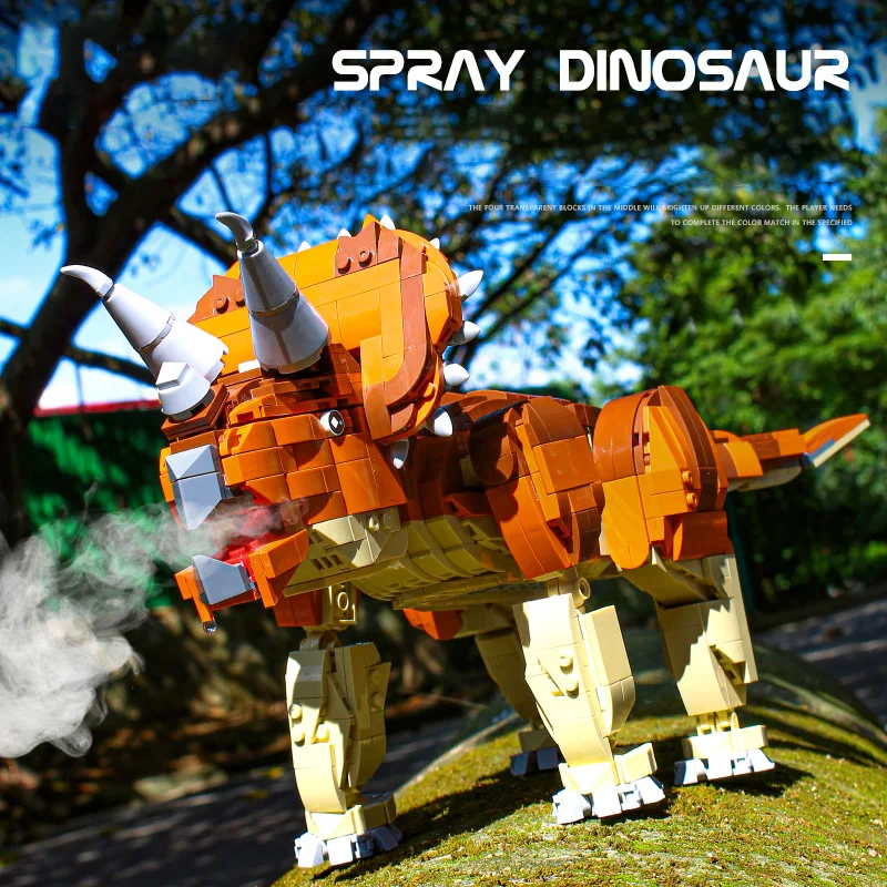 

Dinosaur World Building Blocks Series Triceratops Charizard Model Assembly Ornaments Children's Building Blocks Dinosaur Toy boy