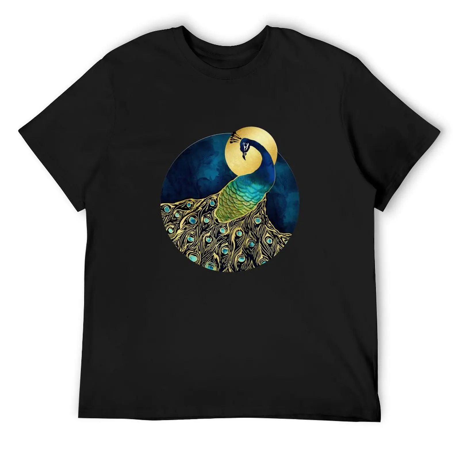 

Golden Peacock T-Shirt tshirts personalised vintage anime shirt oversized men clothing