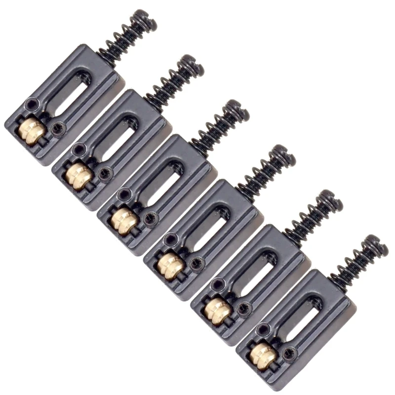 6 Pcs Guitar Bridge Roller Saddles Replacement Electric Guitar Accessories