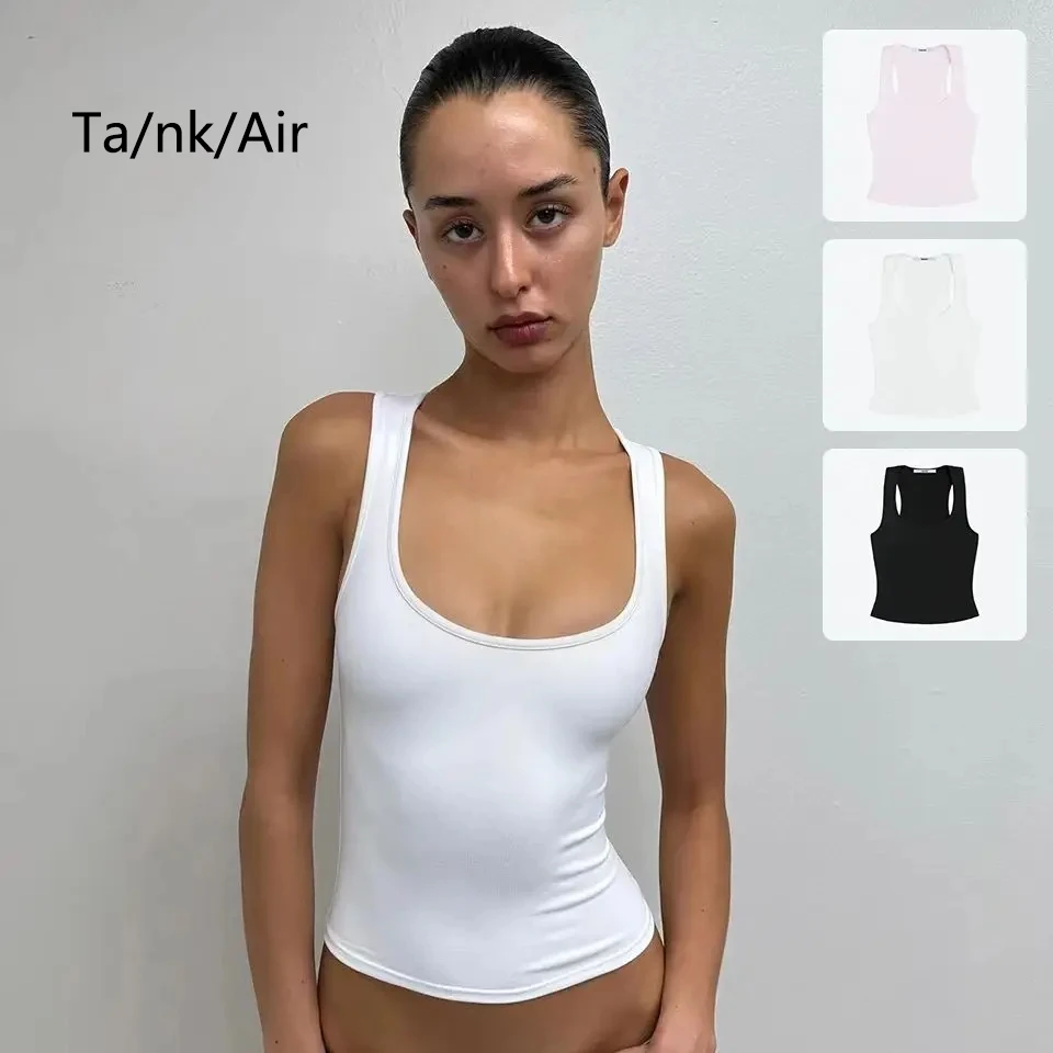 

Tank Summer Women's Camisole with Wide Shoulder Straps, Racerback Tank Top, Sexy Top, Casual Sports Everyday Wear
