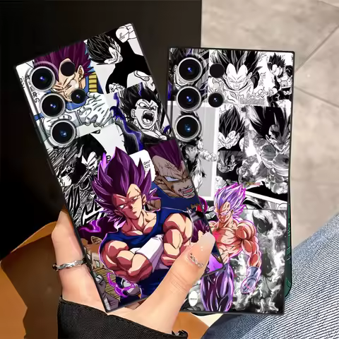 Soft Funda Back Phone Cover Case for Samsung Galaxy S21+ S23 FE S22 Plus S21 S25+ S24+ S25 Ultra S20 FE S24 Dragon Ball Vegeta
