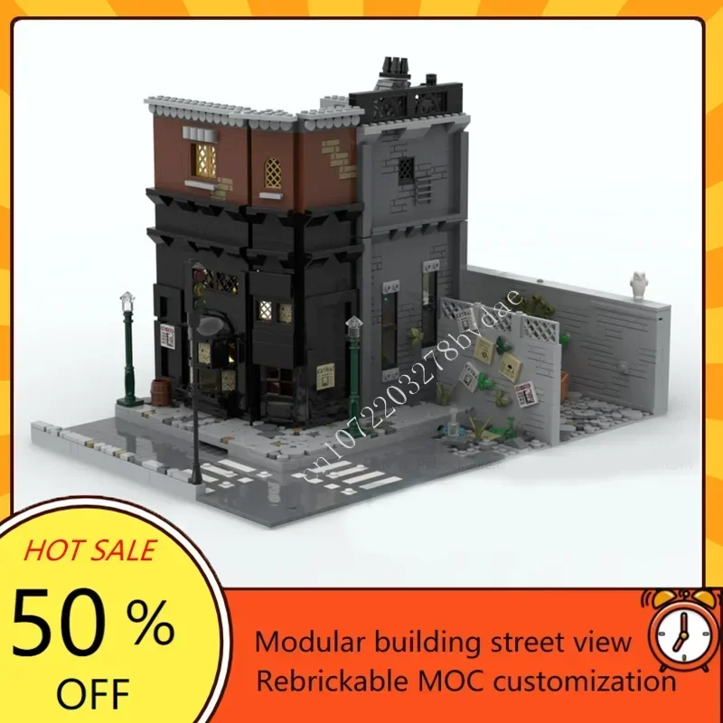 1883PCS The Bar (Leaky Cauldron) Modular MOC Creative street view Model Custom Puzzles Architecture DIY Assembly Model Toy Gift